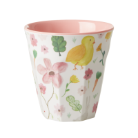 White Easter Print Melamine Cup Rice DK